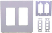 White 2-Gang 6-Port Screwless Keystone Jack Decora Wall Plate Insert (1-10 Pack) The Wires Zone