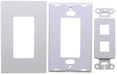 White 2-Port Screwless Decora Keystone Jack Wall Insert Cover Plate (1-10 Pack) The Wires Zone