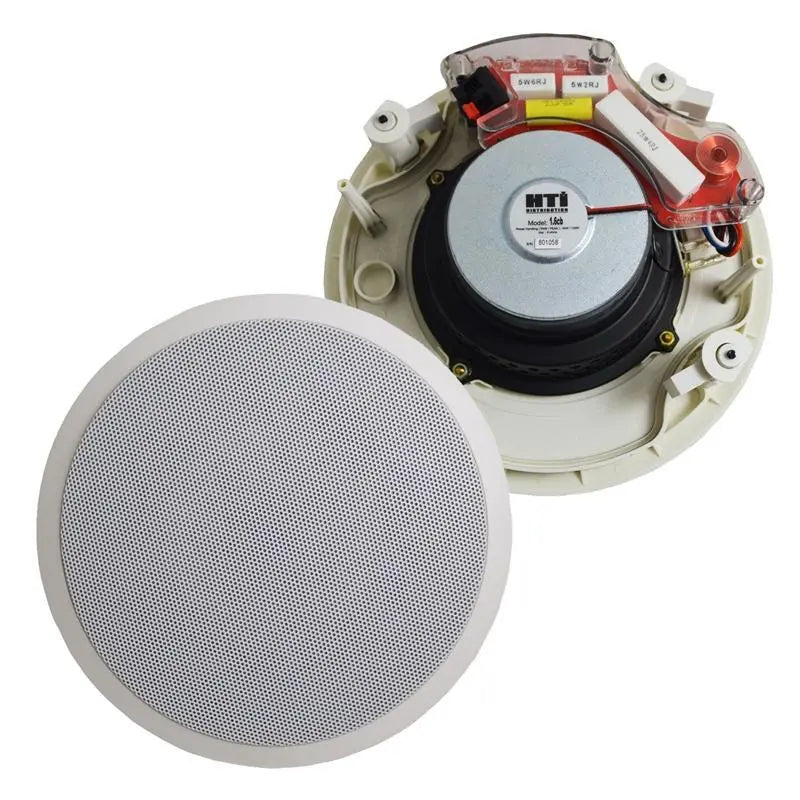 White 2-Way 6" 120 Watts 6 Ohms In-Ceiling Home Theater Speaker (pair) The Wires Zone