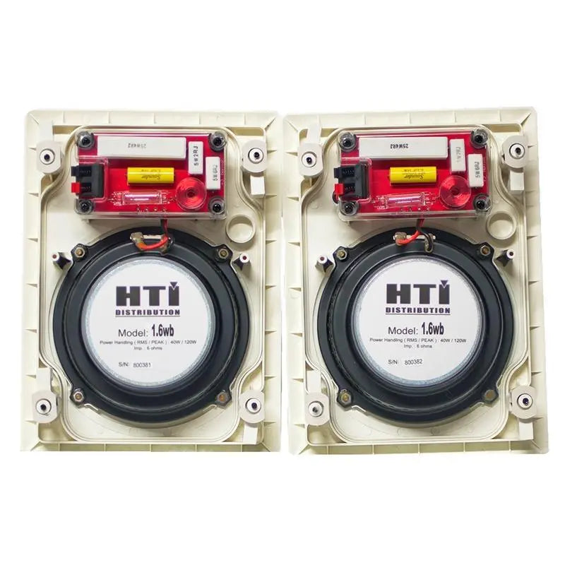 White 2-Way 6" 120 Watts 6 Ohms In-Wall Home Theater Speaker (pair) The Wires Zone