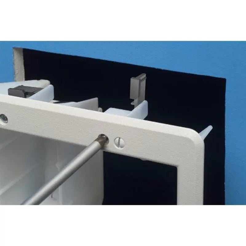 White 3 Gang Recessed TV Electrical Box for Power & Low Voltage TVBU507 The Wires Zone