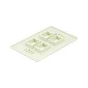 White 4 Port Hole Keystone Jack Flat Wall Plate (5-20 Pack) Logico