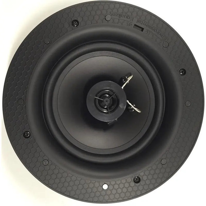 White 80W RMS 6.5" 2-Way In Ceiling Magnetic Grill Home Speaker (1-5 Pack) The Wires Zone
