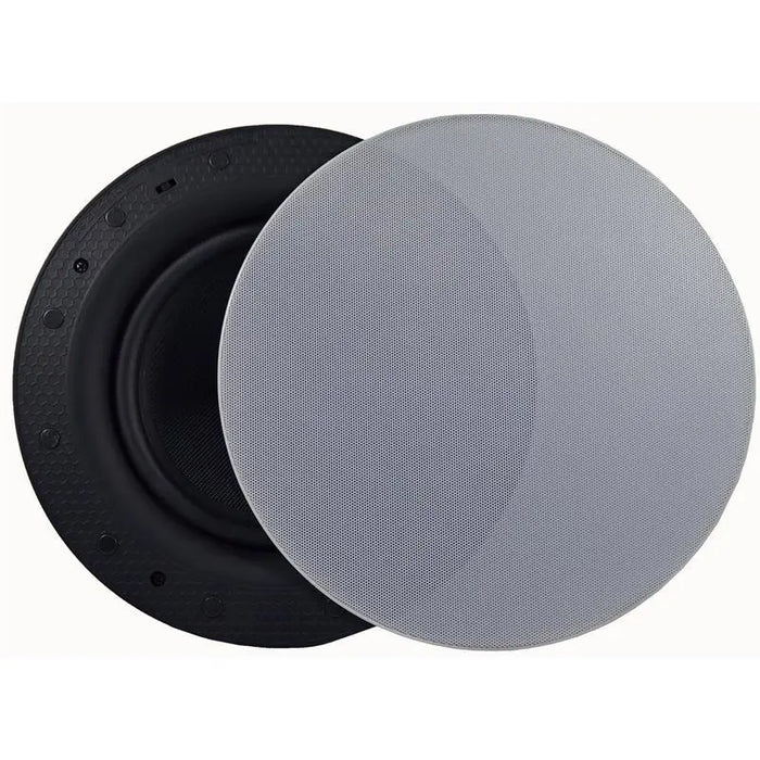 White 80W RMS 6.5" 2-Way In Ceiling Magnetic Grill Home Speaker (1-5 Pack) The Wires Zone