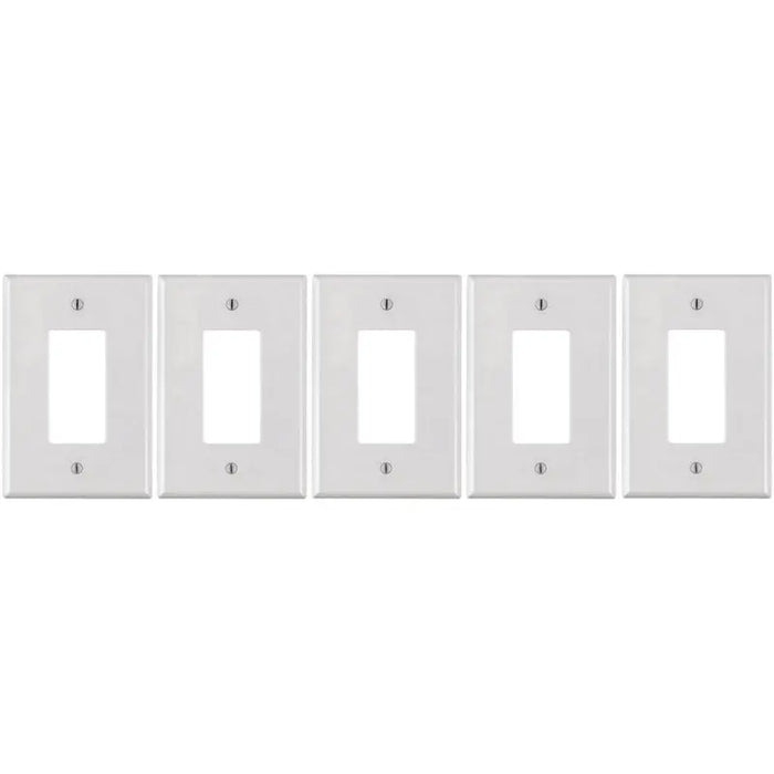 White Plastic 1-Gang Decora Style Wall Face Plate White (Pack 1-10) The Wires Zone