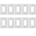 White Plastic 1-Gang Decora Style Wall Face Plate White (Pack 1-10) The Wires Zone