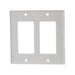 White Plastic Double-Gang Decora Style Wall Face Plate 2-Gang (1-20 Pack) The Wires Zone