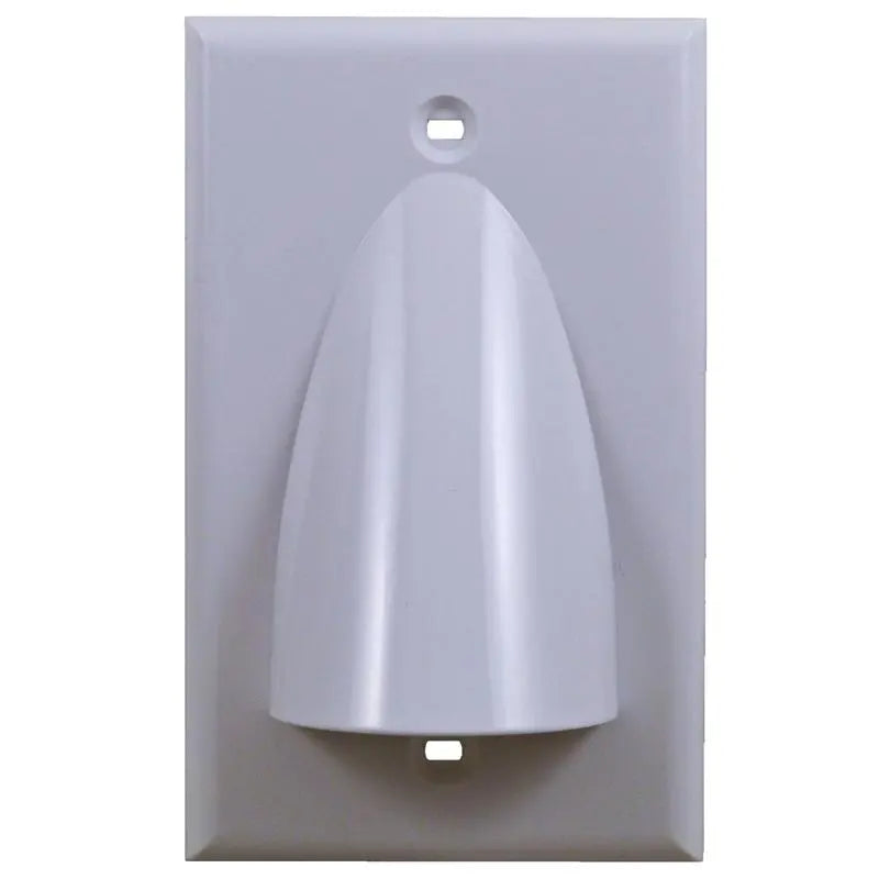 White Single-Gang Low Voltage Cable Pass Through Wall Face Plate (1-20 Pack) The Wires Zone