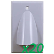 White Single-Gang Low Voltage Cable Pass Through Wall Face Plate (1-20 Pack) The Wires Zone