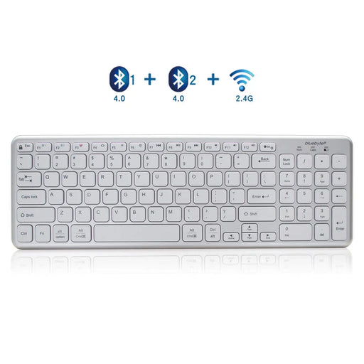 Wireless Bluetooth 4.0 Keyboard Full Size Ultra-Slim Dual-Mode for Windows/Mac/Phone/Tablet Others