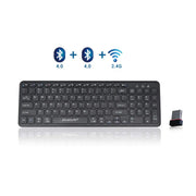 Wireless Keyboard Bluetooth 4.0 LE & 2.4G Full Size Dual-Mode for PC/Smartphone/Tablet Others