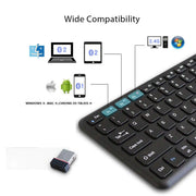 Wireless Keyboard Bluetooth 4.0 LE & 2.4G Full Size Dual-Mode for PC/Smartphone/Tablet Others