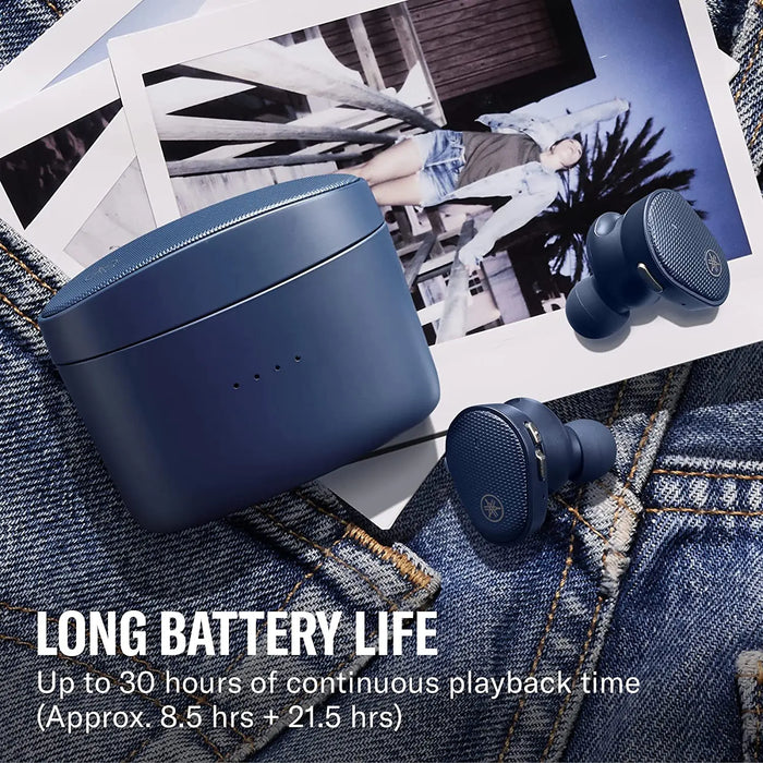 Yamaha TW-E7B True Wireless Bluetooth Earbuds IPX5 30 Hours Battery Life Yamaha