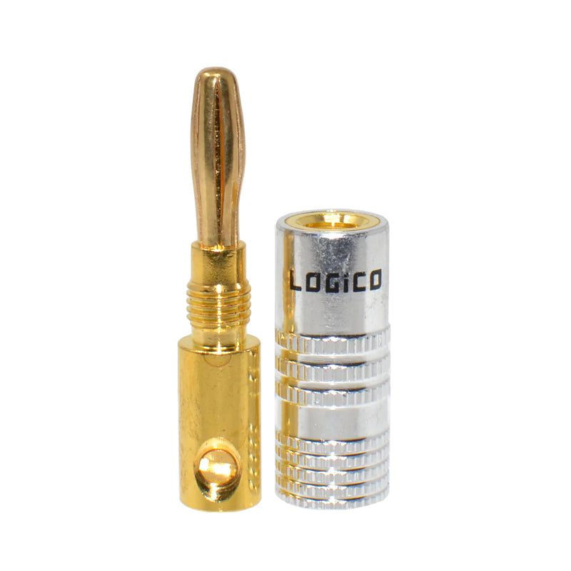 24K Gold Plated Banana Plug Connector Adapter (10/pack)