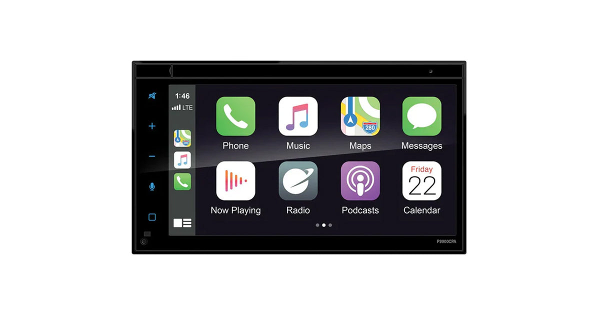Planet Audio P9900CPA 6.75" Double DIN Multimedia Apple CarPlay Android Auto Car Audio Receiver