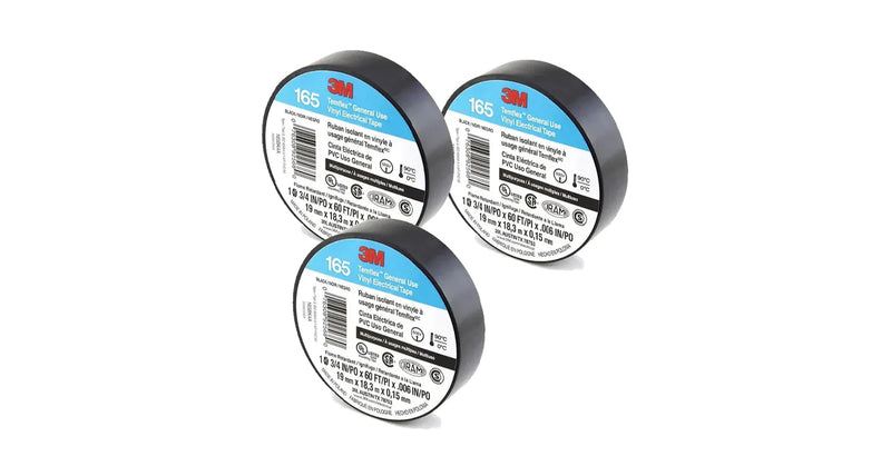 3M Temflex Vinyl Electrical Tape 165 Multi-purpose 3/4" X 60FT Black
