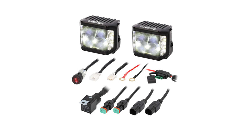 Heise HE-BC1402PK Universal Blackout Series 140° Cube Lights IP69K (Set of 2)