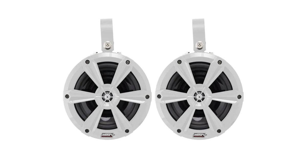 Metra MPS-65WCSRGB 6.5" 120 Watts Marine Grade Tower Speaker with RGB Lights White (Pair)