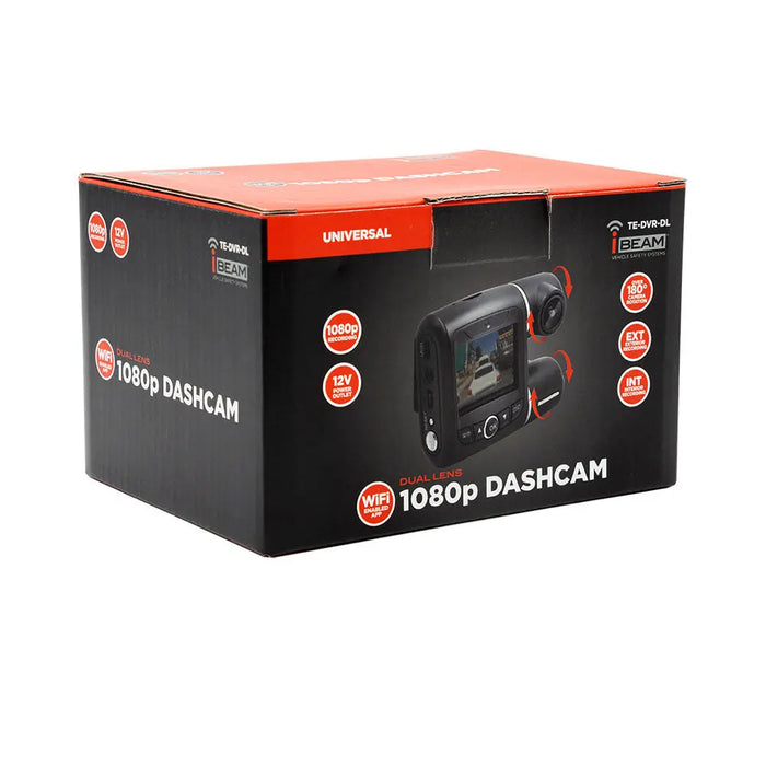 iBeam TE-DVR-DL Dual Camera HD DVR with Built-in G-force Sensor and Screen iBeam