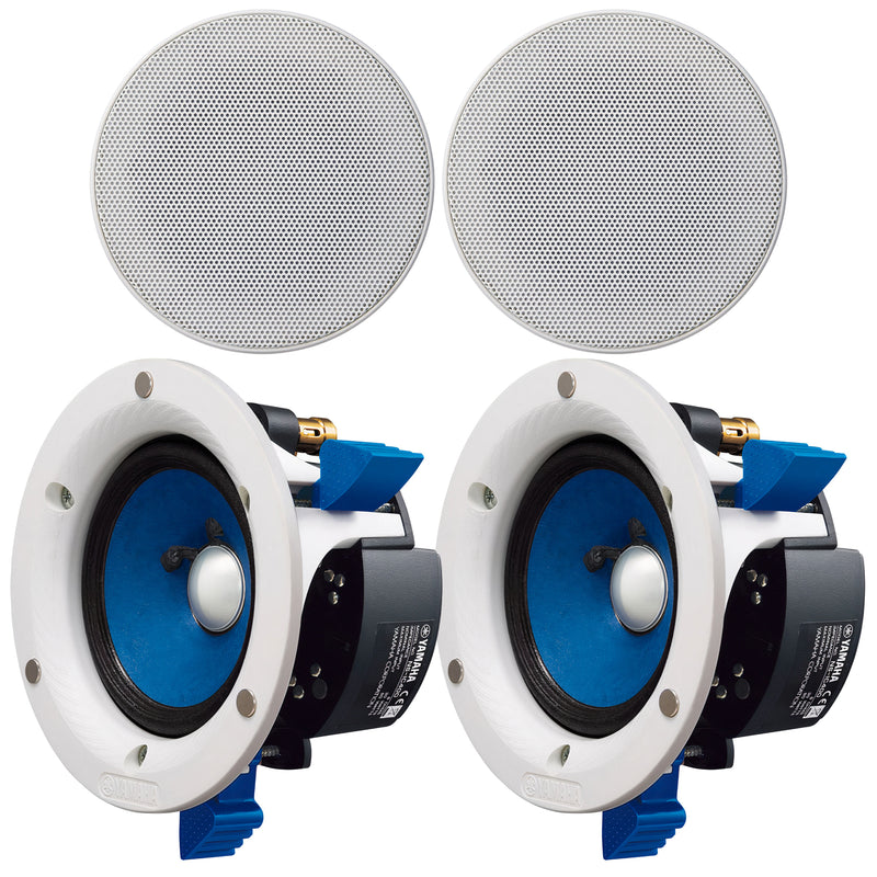 Yamaha NS-IC400WH 4" 90 Watts 8 Ohms In-Ceiling Surround Speaker with White Magnetic Grill (Pair)