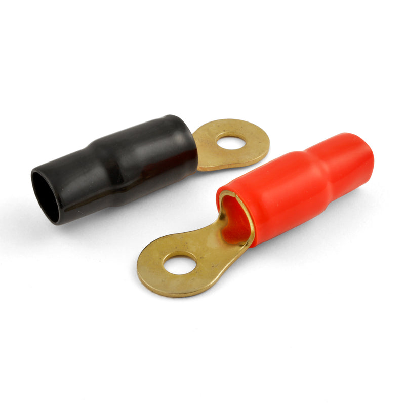High Quality Gold Plated 1/0 Gauge 5/16" Ring Terminal (10/pack)