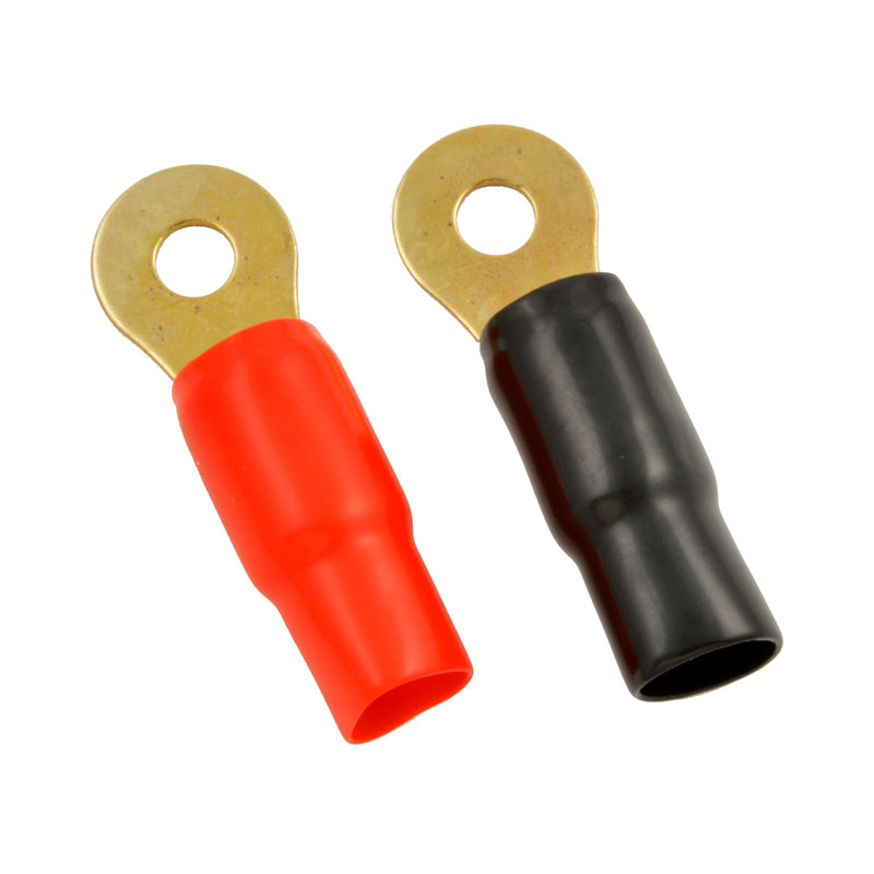 High Quality Gold Plated 1/0 Gauge 5/16" Ring Terminal (10/pack)